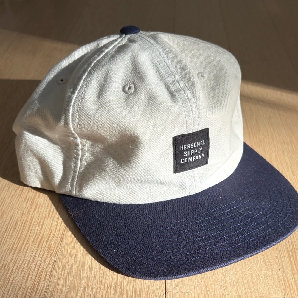 Herschel White and Navy Cap